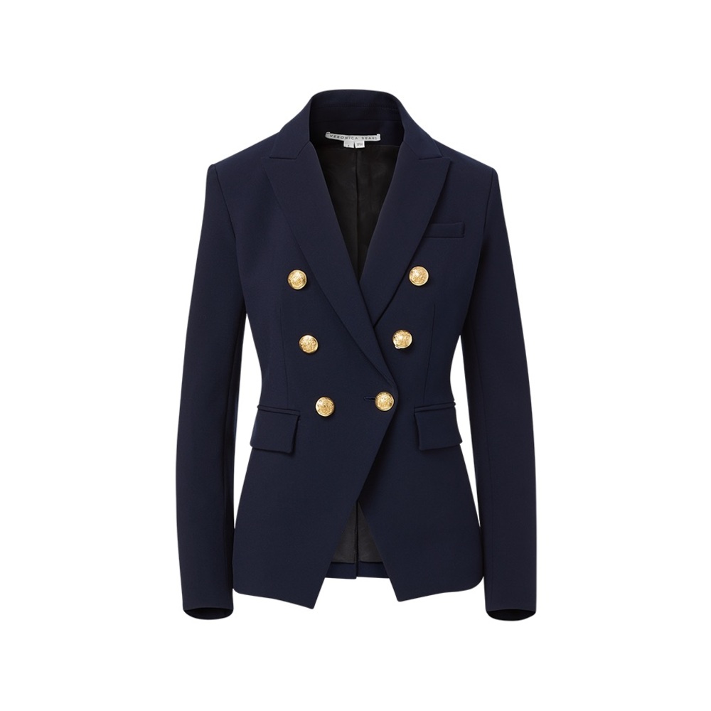 Veronica Beard Navy Miller Jacket Double-Breasted Blazer 20